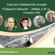 Călanul Cultural 2026, ediția a IV-a. Concurs literar deschis autorilor din țară și diaspora