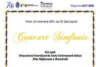 Concert simfonic sub egida Simpozionului International de Istorie Contemporana dedicat Zilei Nationale a Romaniei